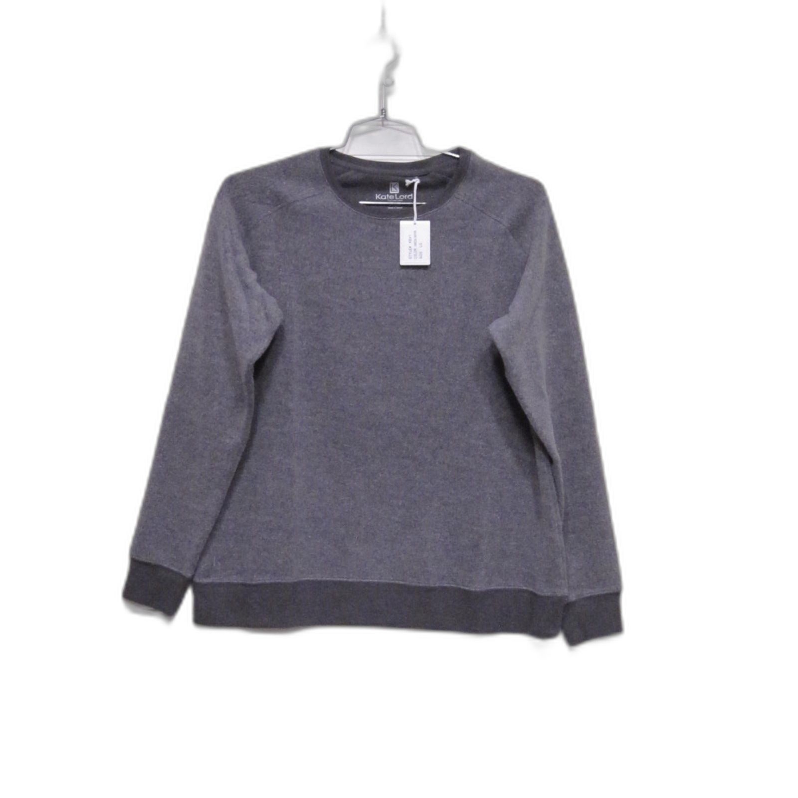 Kate Lord Collection Charcoal Heater Long Sleeve Sweatshirt Size XL NWT