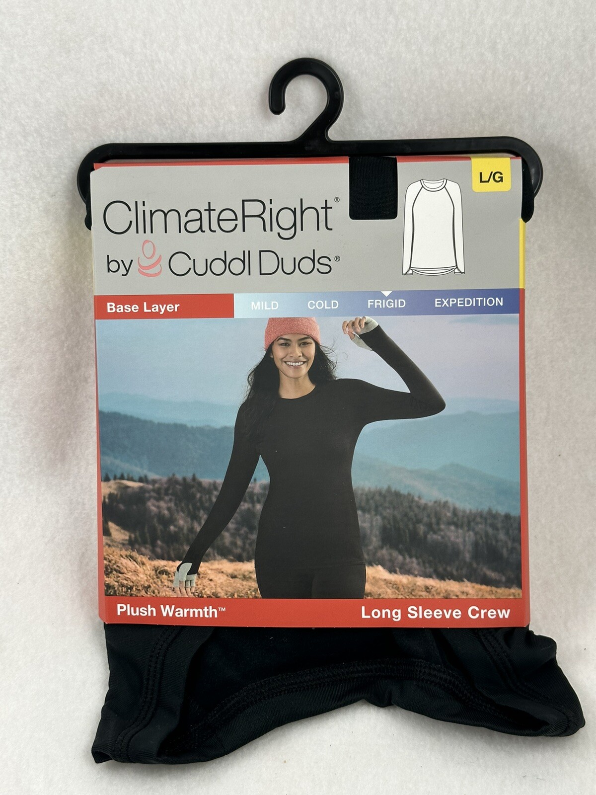 CLIMATE RIGHT CUDDL DUDS BASE LAYER PLUSH WARMTH LONG SLEEVE CREW L/G 40-42″