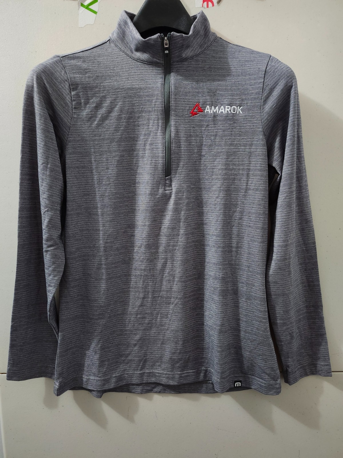 Travis Mathew Top Womens Small Gray Crestview 1/4 Zip Active Stretch Golf New