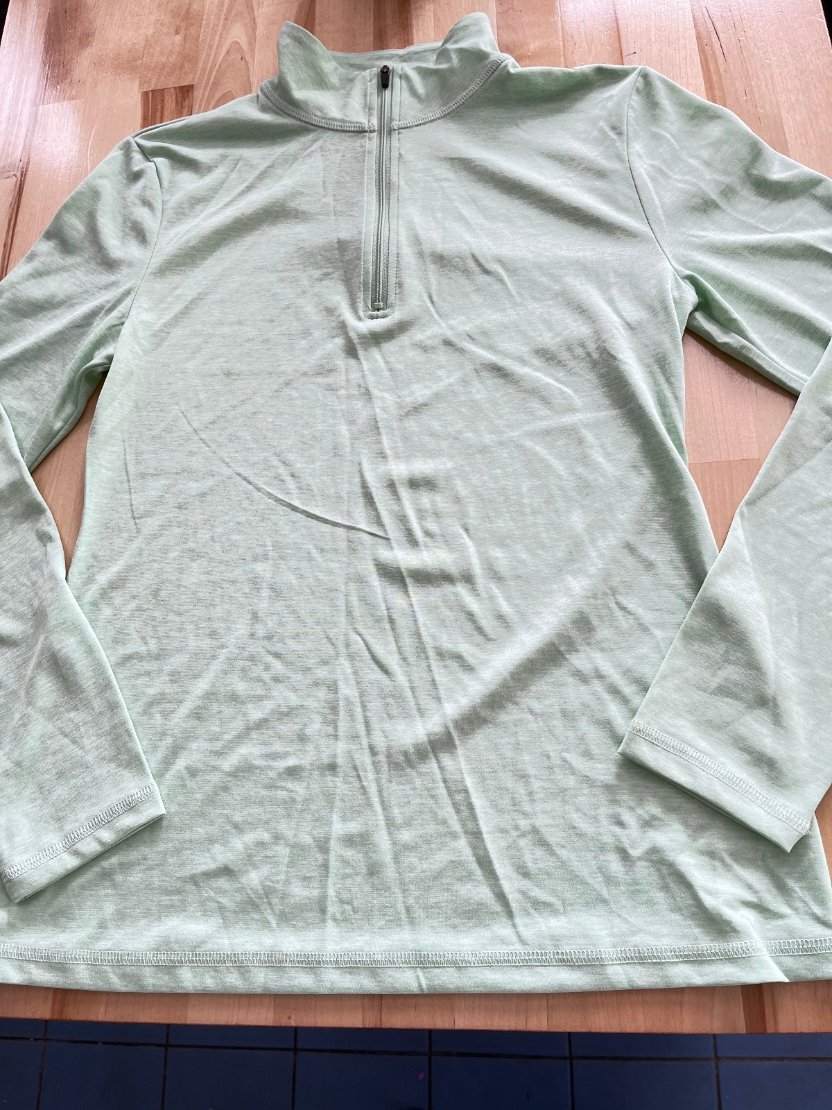 Ideology MINT GREEN 1/4 Zip Performance Activewear Pullover Top Women’s XS NEW
