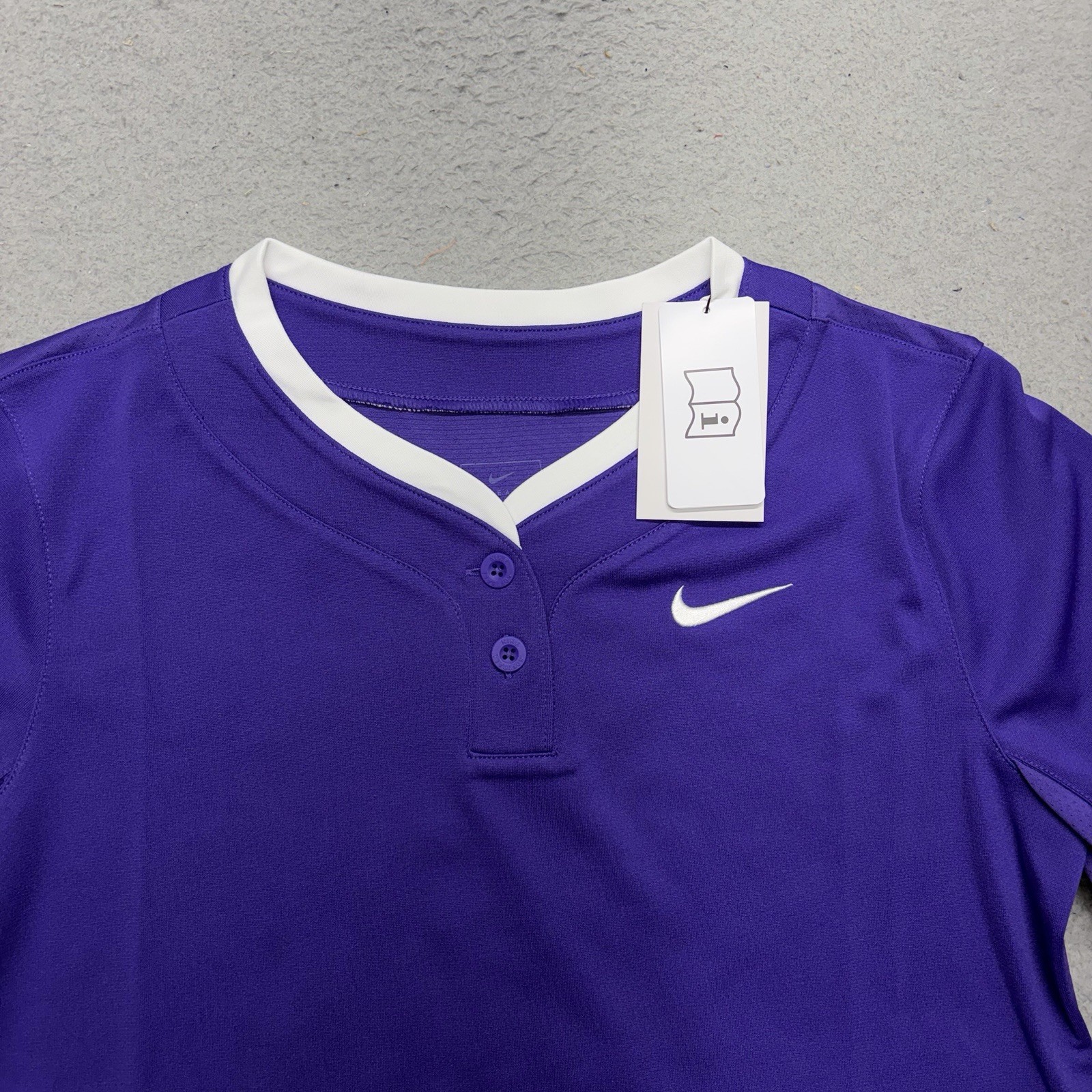 Nike Stock Team Vapor Select2 Button Softball Jersey Women Medium Purple DX8849