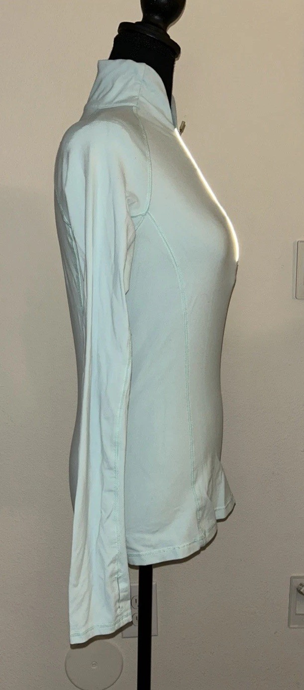 Forever 21 Small Teal Athletic Long Sleeve 3/4 Sleeve High Neck