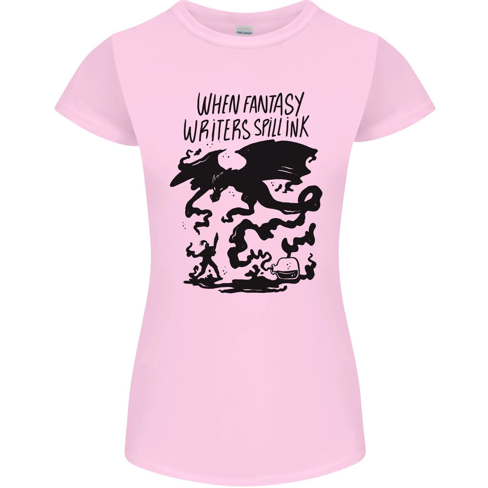 Fantasy Writer Author Novelist Dragons Womens Petite Cut T-Shirt