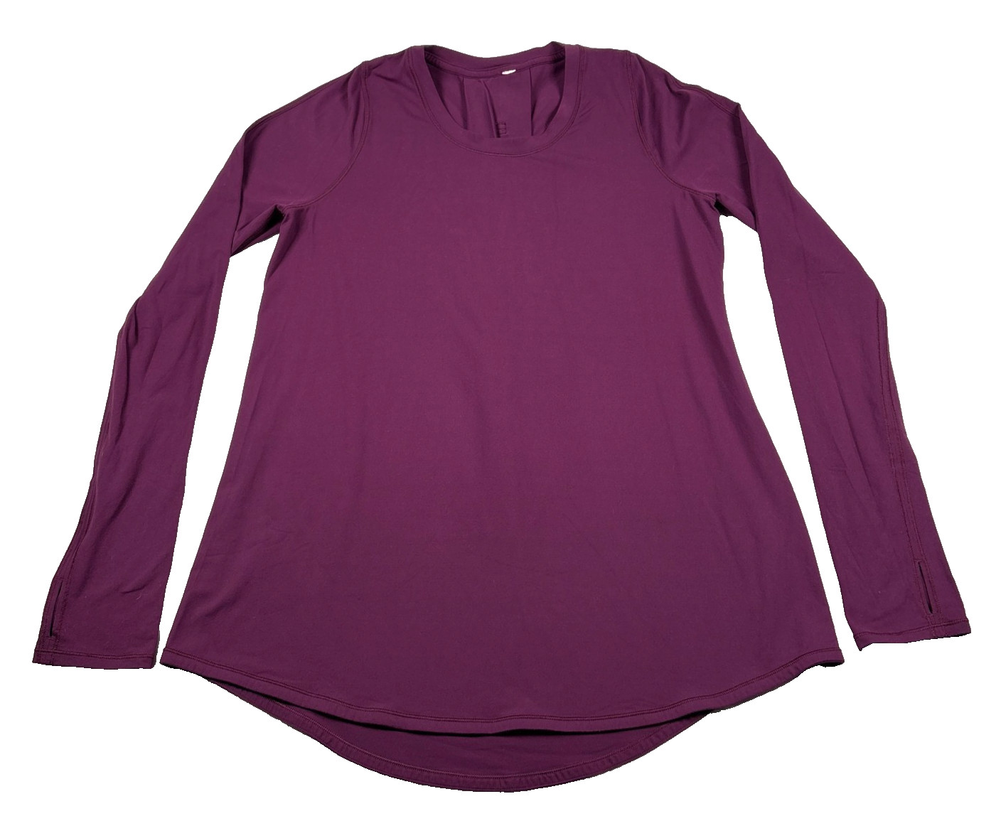 Lululemon Tuck And Flow Long Sleeve Womens 6 Purple Plum Back Pleat Yoga Top
