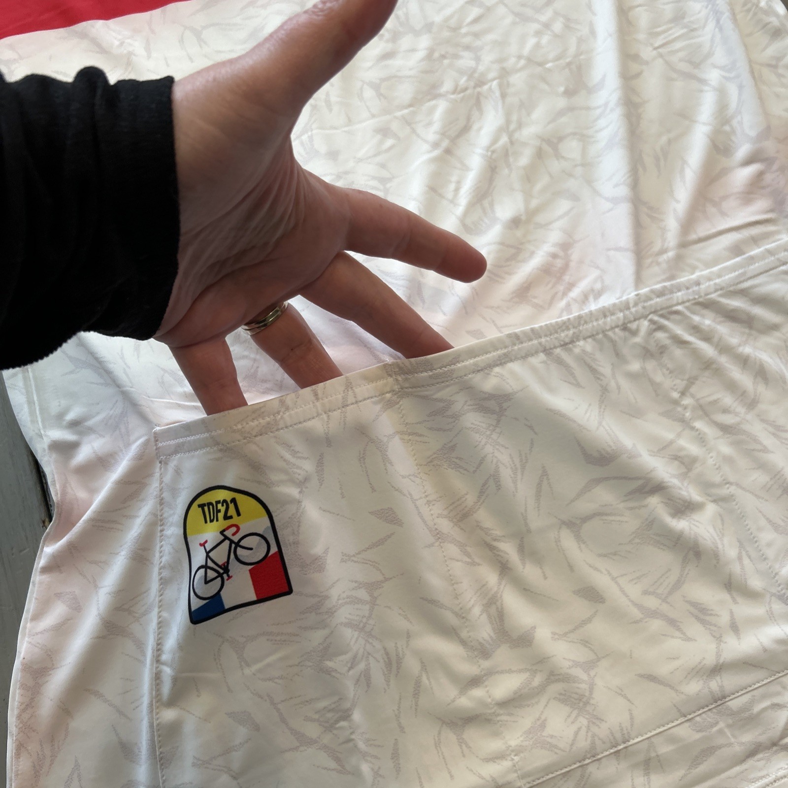 Terry Precision Soleil Flow White Red Blue TDF Cycling Shirt Women’s Sz XXL