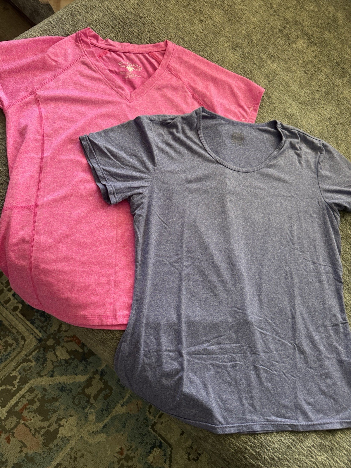 Beverly Hills Polo Club & 32 Degrees Cool Pink Gray Short Sleeve T-Shirts L