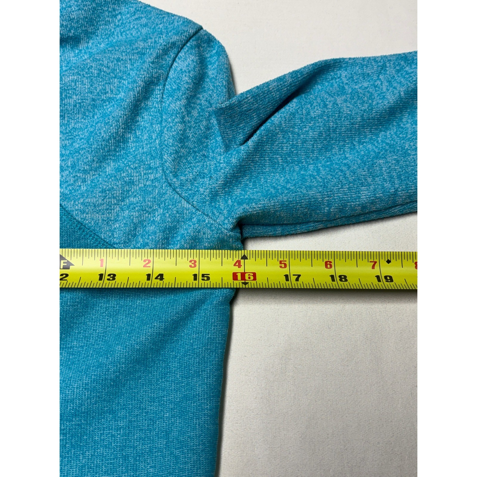 Athleta Teal Heathered Quarter Zip Pullover Fleece Athletic Top XS