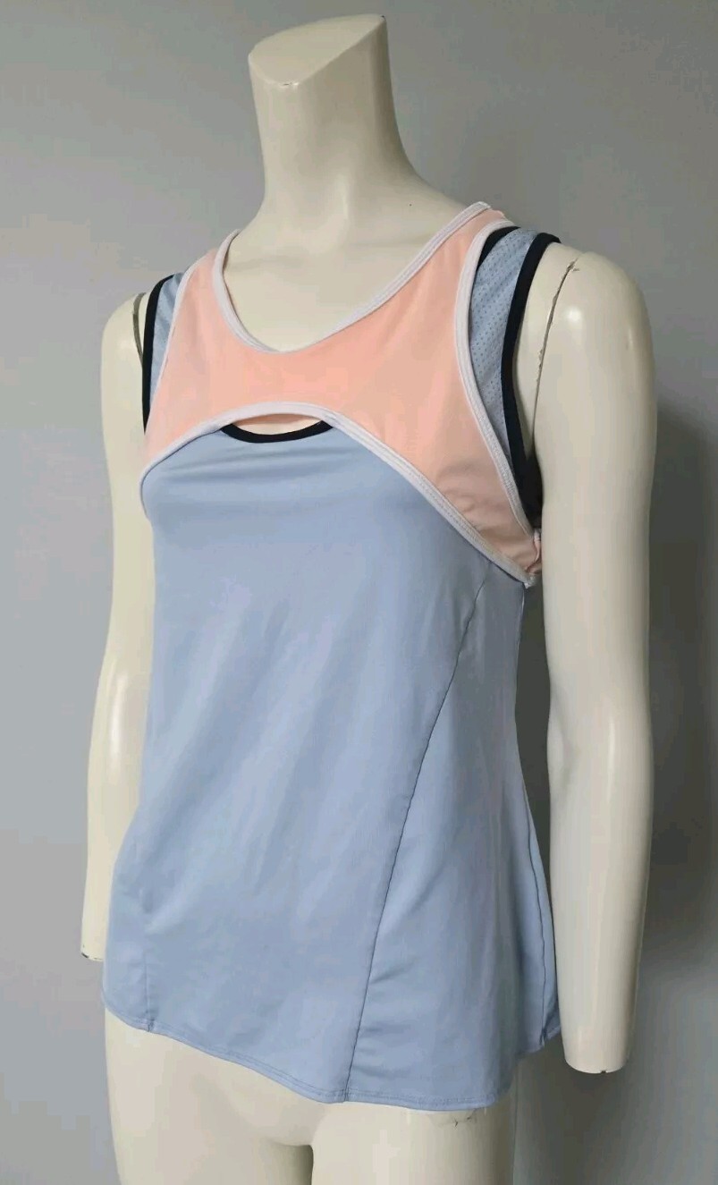 Lucky in Love Tank Top Shirt Running Athletic Tennis Women’s Size L (12)