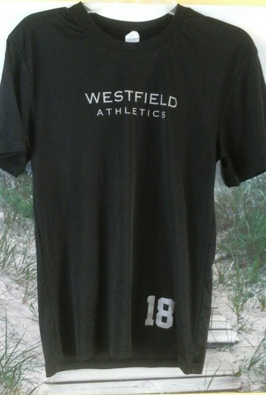 C2 Sport Ladies S Black Sports Short Sleeve Shirt “Westfield Athletics #18”