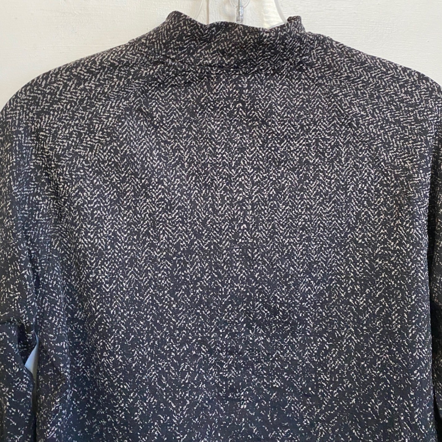 Lululemon Rest Less Half Zip Pullover Herringbone Black White Women Size 8