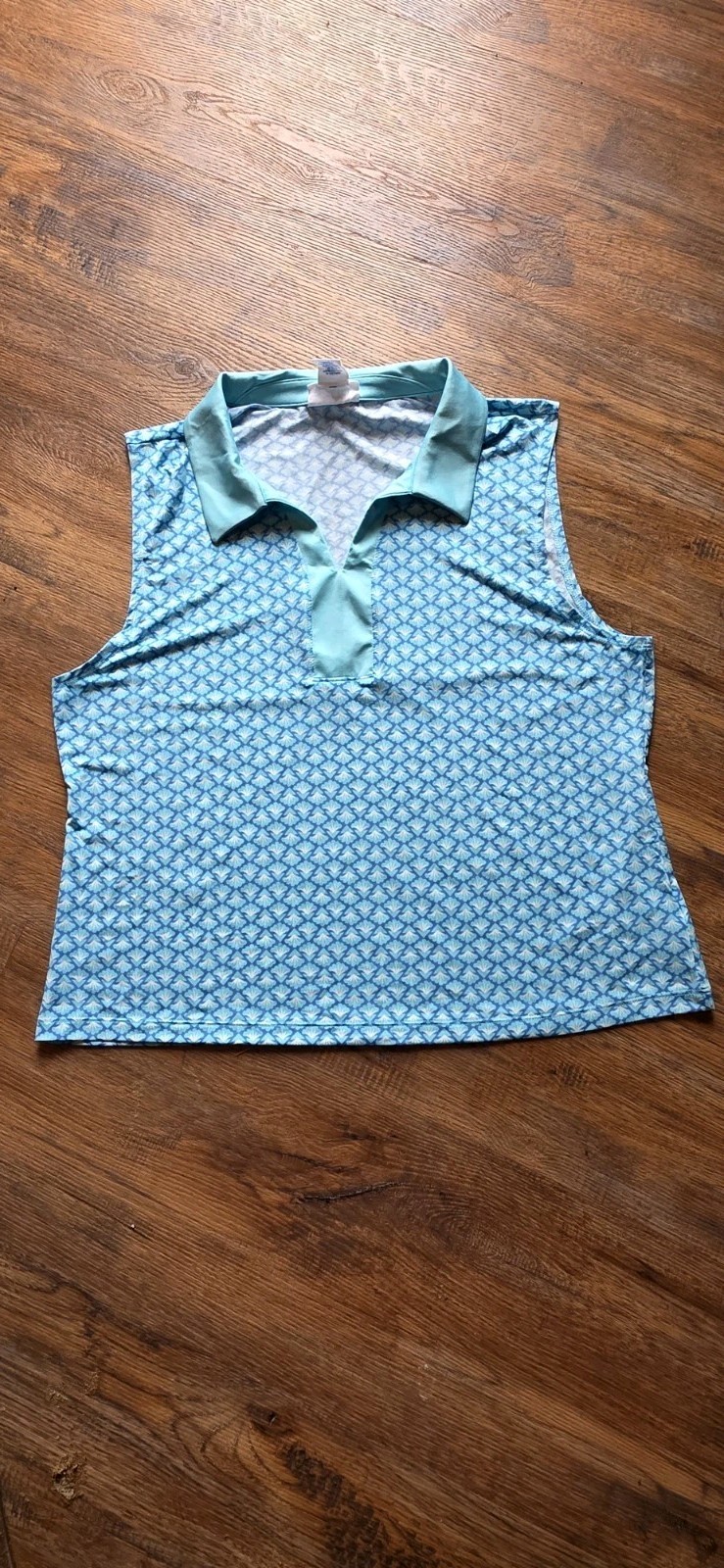 Sigrid Olsen Tank Top Blue Polo Golf Tennis UPF 50 Quick Dry Women XL Preppy