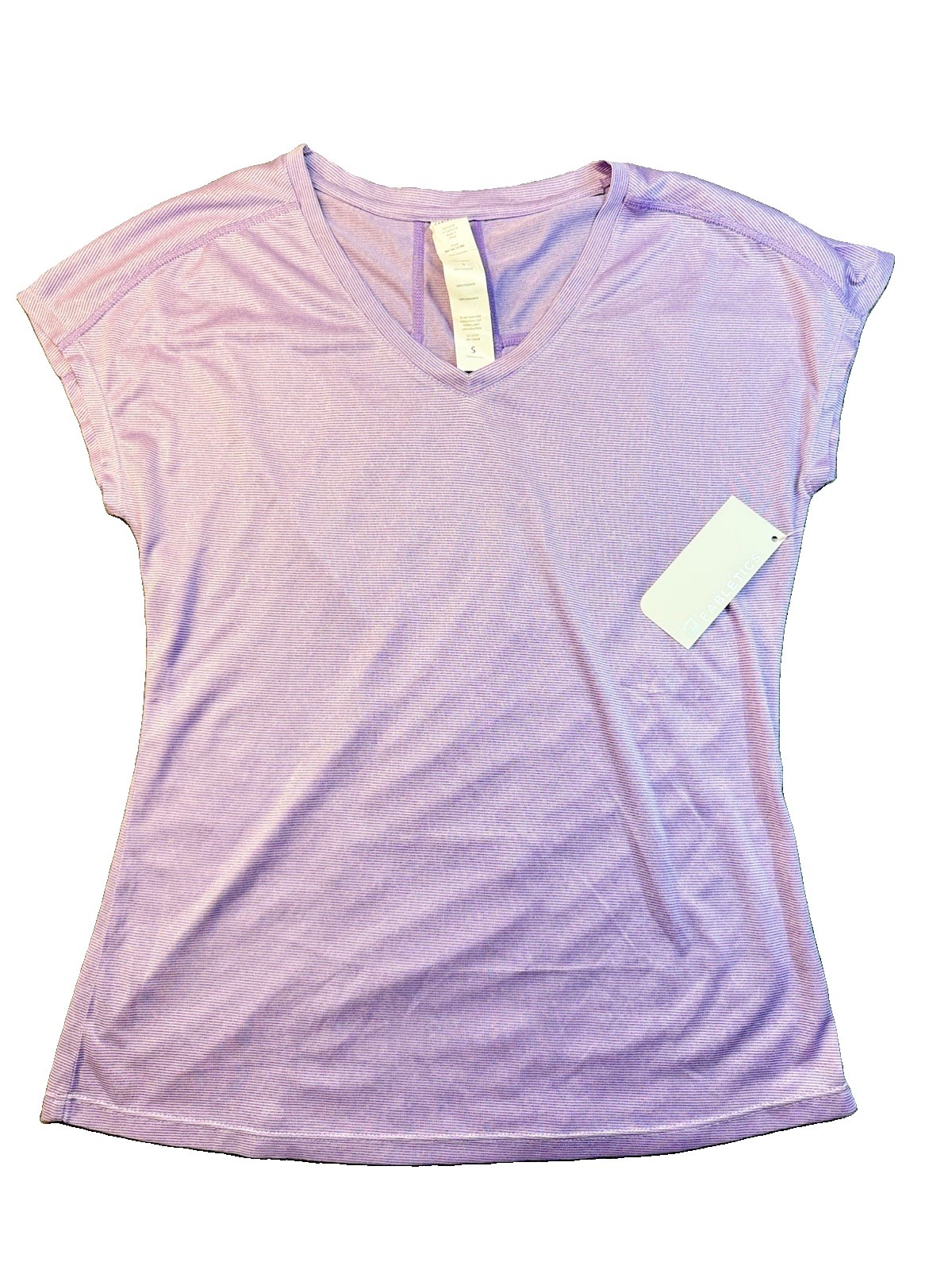 Fabletics Womens Small Purple Athletic Top NWT Short Sleeve Running Shirt S 1322