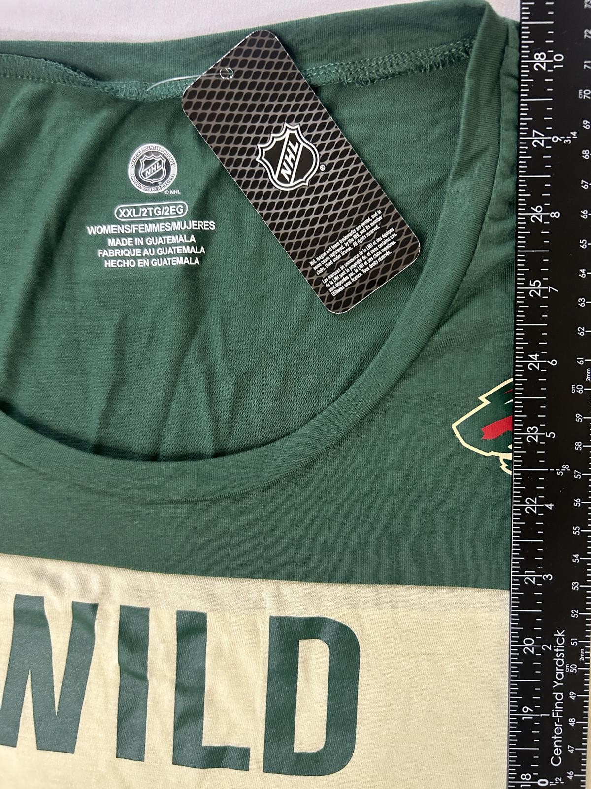 Outerstuff Minnesota Wild Colorblock T-Shirt Womens 2XL NHL Licensed