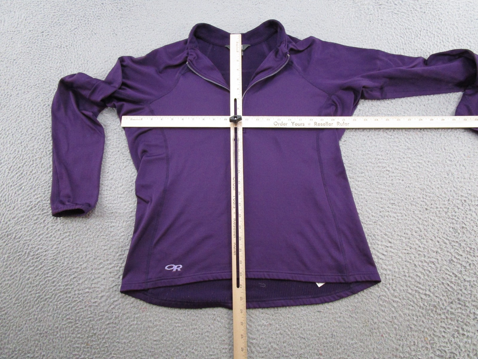 Outdoor Research Purple 1/4 Zip Pullover Womens Size XL Thermal Waffle Knit Read