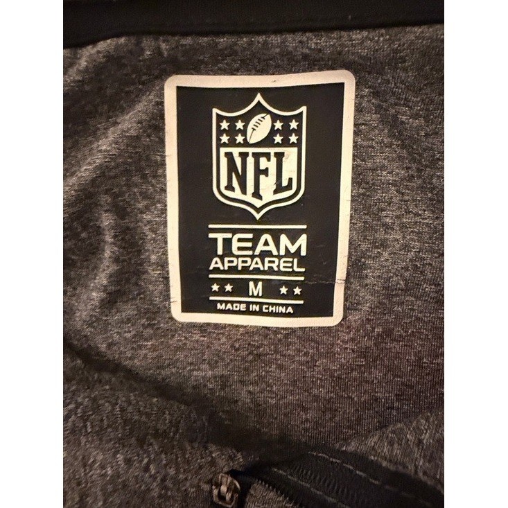 Tampa Bay Buccaneers NFL Team Apparel Quarter Zip Pullover Gray Mens Medium M