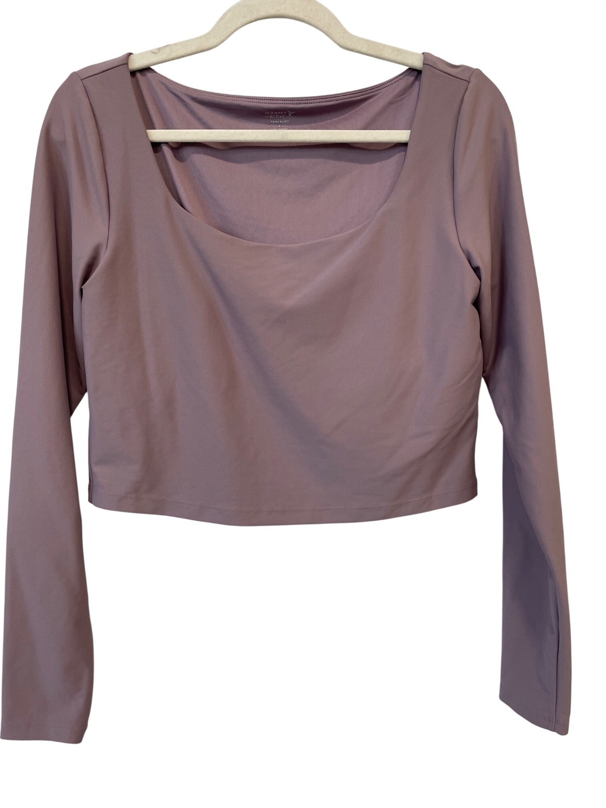 Old Navy Active Powersoft Cropped Top Large Light Support Go Dry Gym Athleisure