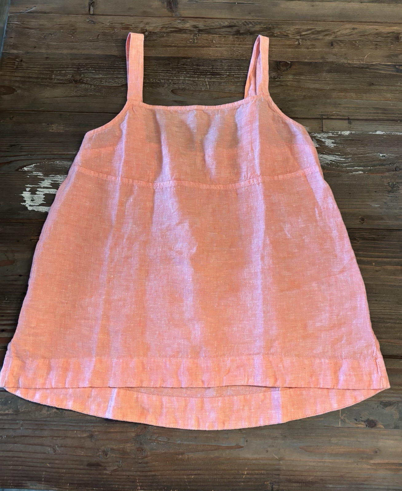 NEW Athleta Voyager 100% Linen Sleeveless Tank Top Coral/Orange Size SP