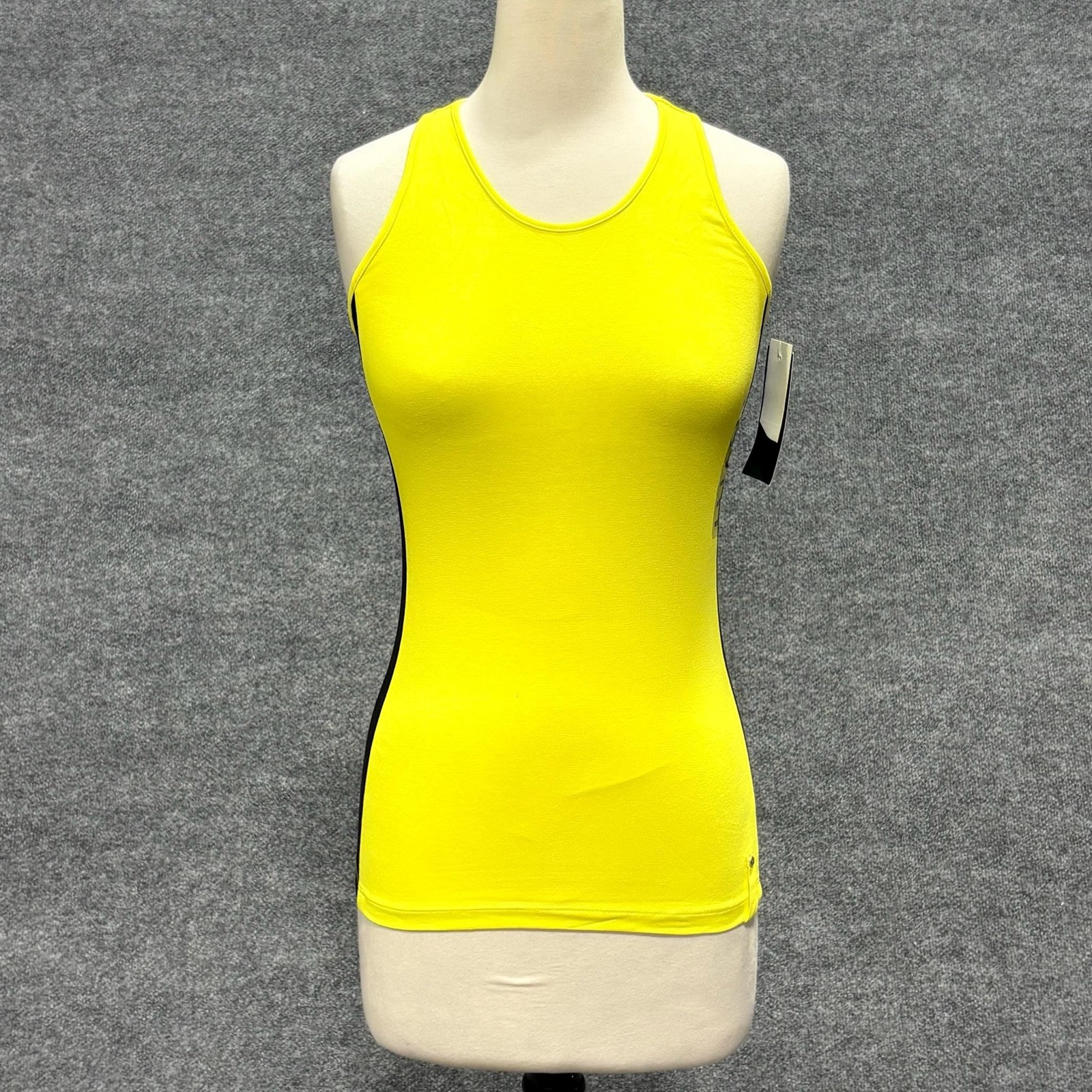 Lauren Ralph Lauren Tank Top Womens XXS Yellow Black Active Colorblock New