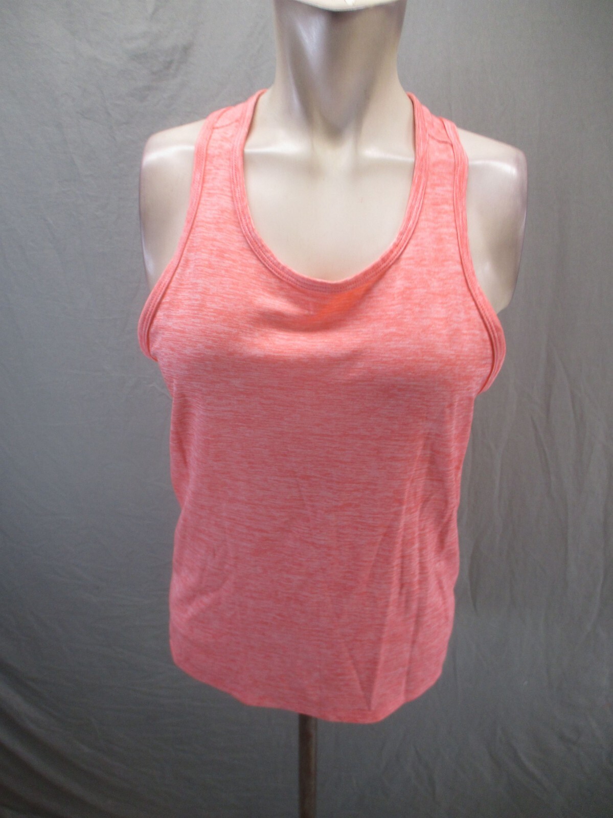 ZELLA Size S Womens Orange Scoop Neck Athletic Racer Back Yoga Gym Tank Top 552
