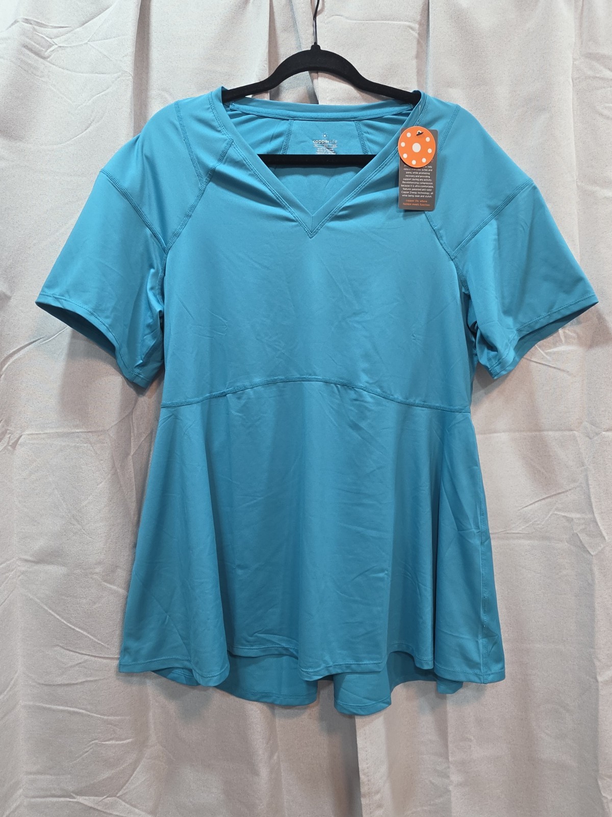 Copper Life By Tommie Copper Womens Fit And Flare Shoulder Support Shirt Size…