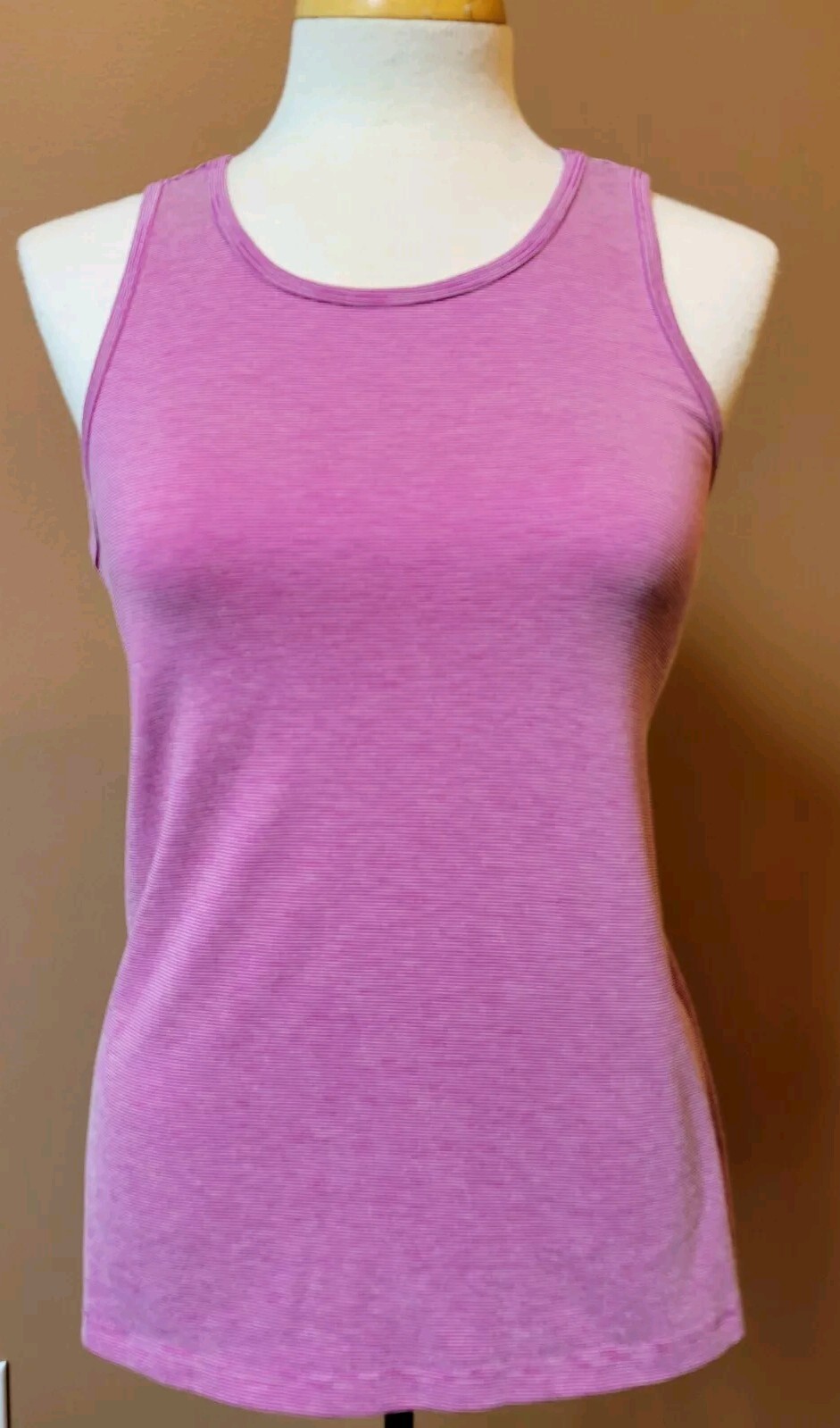 Avia Women’s Pink Stripef Racerback Tank Top Activewear | Size Small (4/6)
