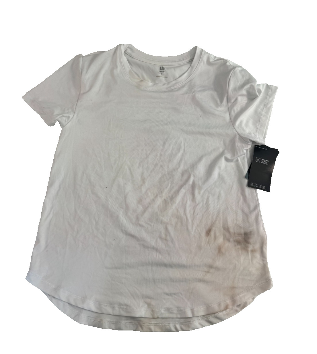 Ideology Core Women’s White Performance T-Shirt Athletic Tee Size Large NWT
