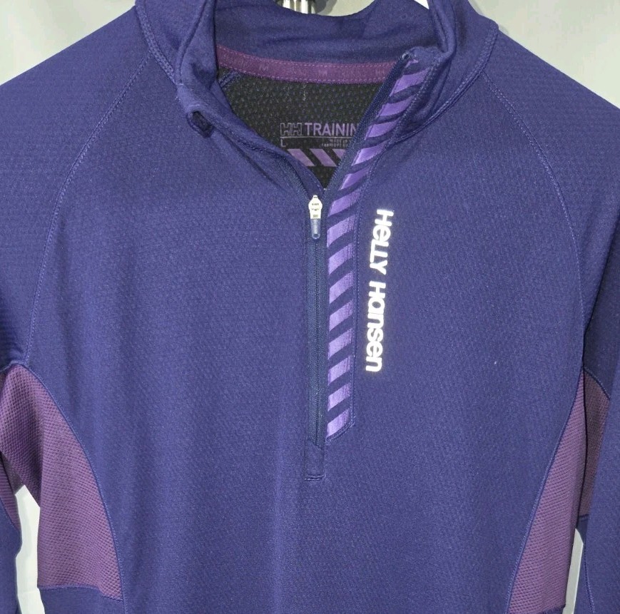Helly Hansen HH Training Women’s Purple 1/4 Zip High Neck Base Layer Vent Top L