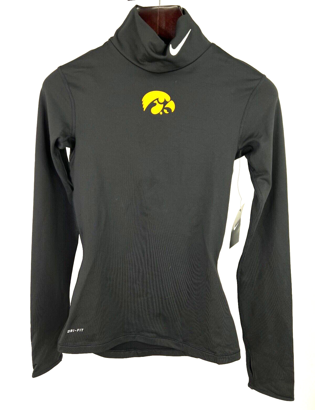 Nike Dri-Fit Cold Weather Thermal Mock Turtleneck Shirt Sz XS Iowa Hawkeyes
