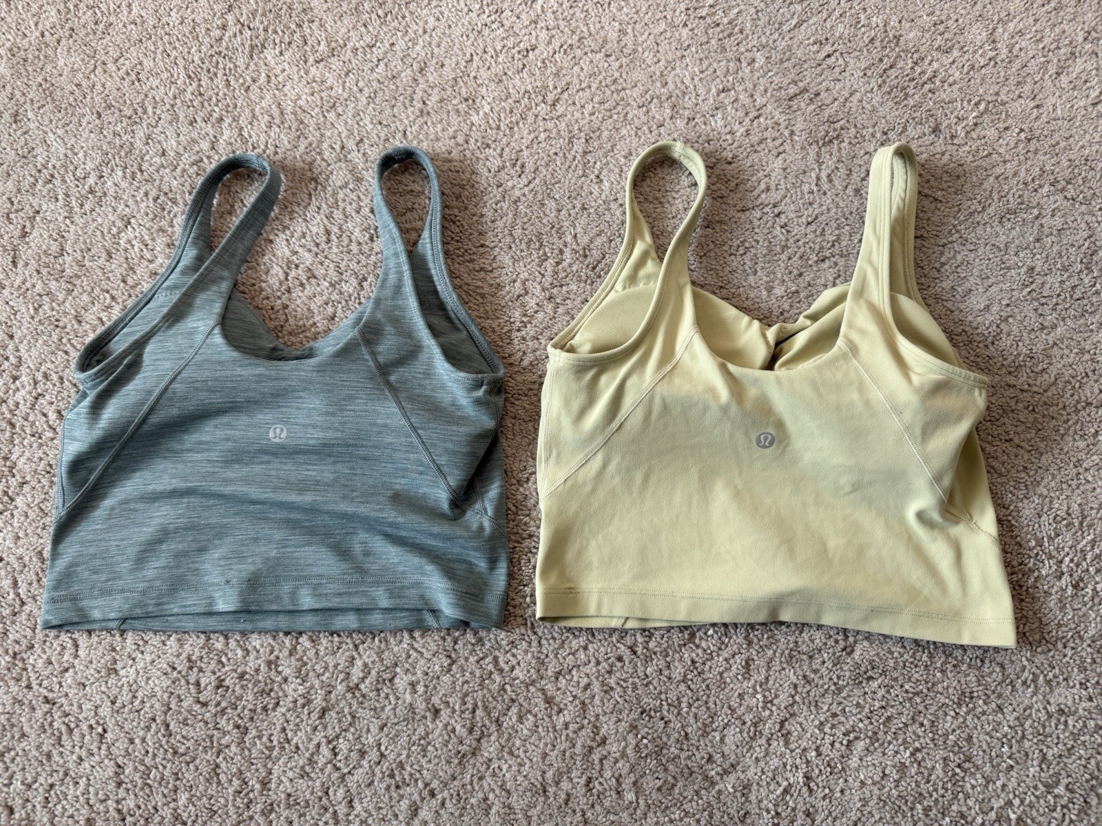 Lululemon Align Tank Top Built in Bra Women’s Size 6 Blue/Green Lot of 2