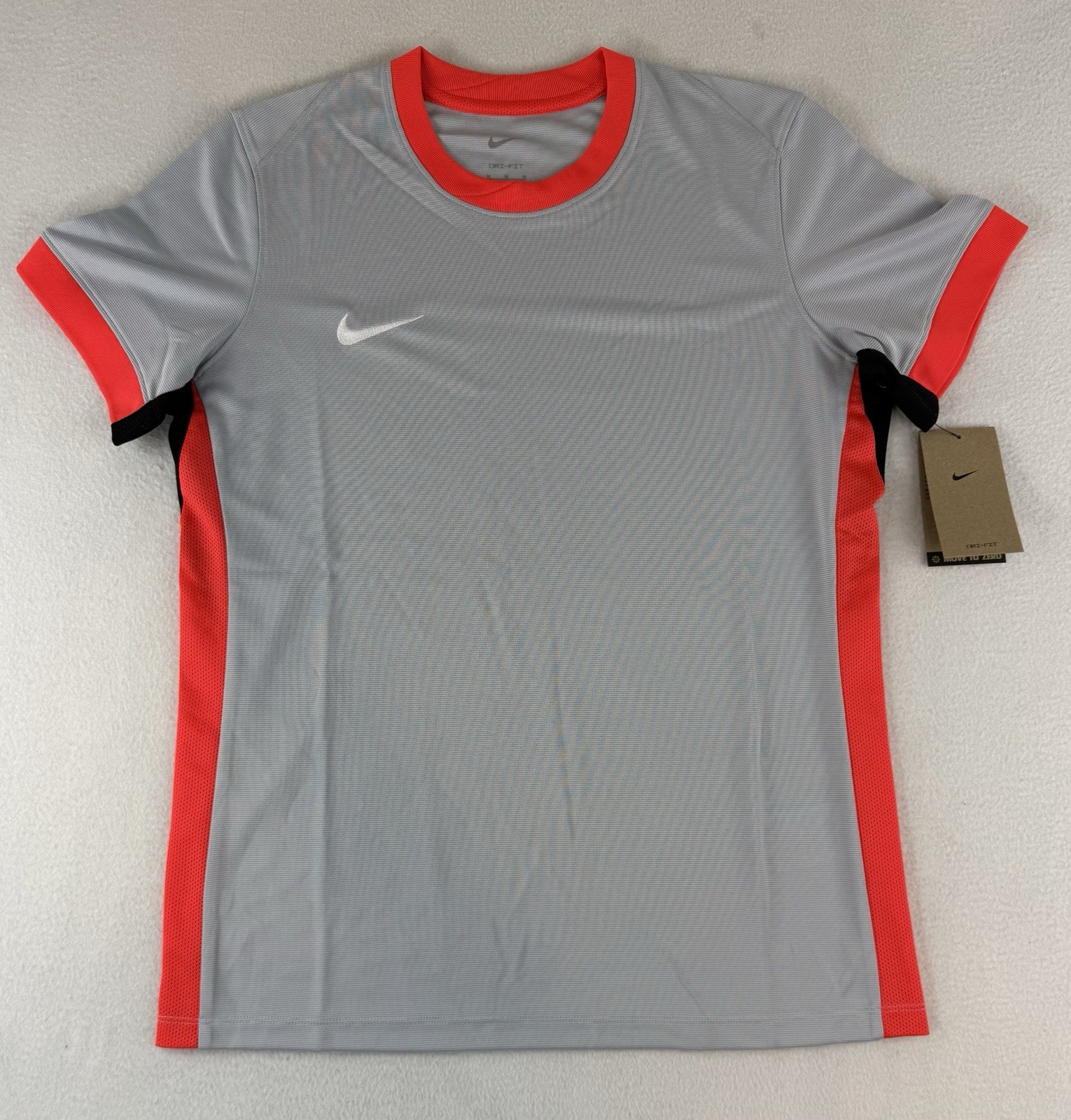 Nike Dri-FIT Short Sleeve Strike Soccer Jersey Women’s Medium M Grey FZ9329-012