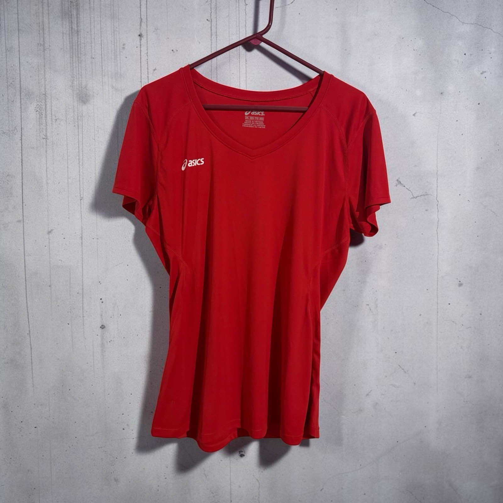 Asics Women’s Jersey Workout Shirt – Red (2X)