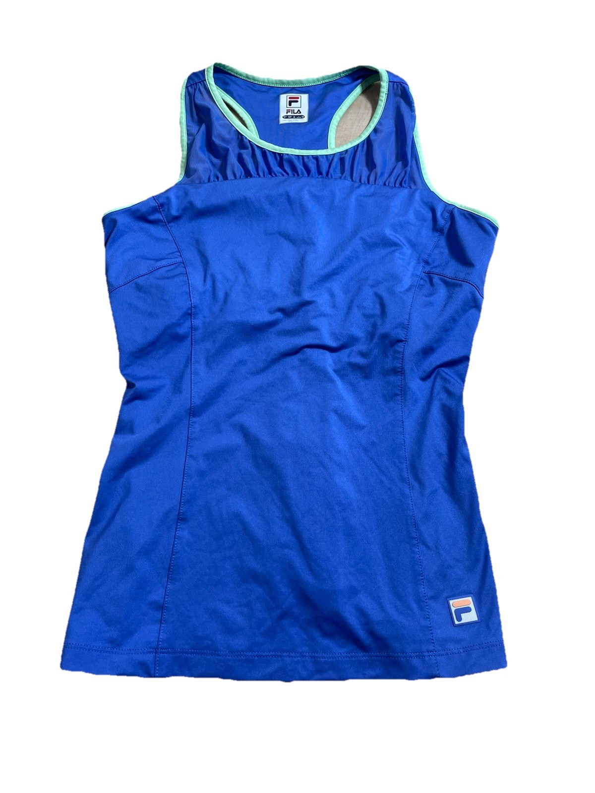 FILA Size Small Blue Sleeveless Racerback Scoop Neck Tennis Active Tank Top