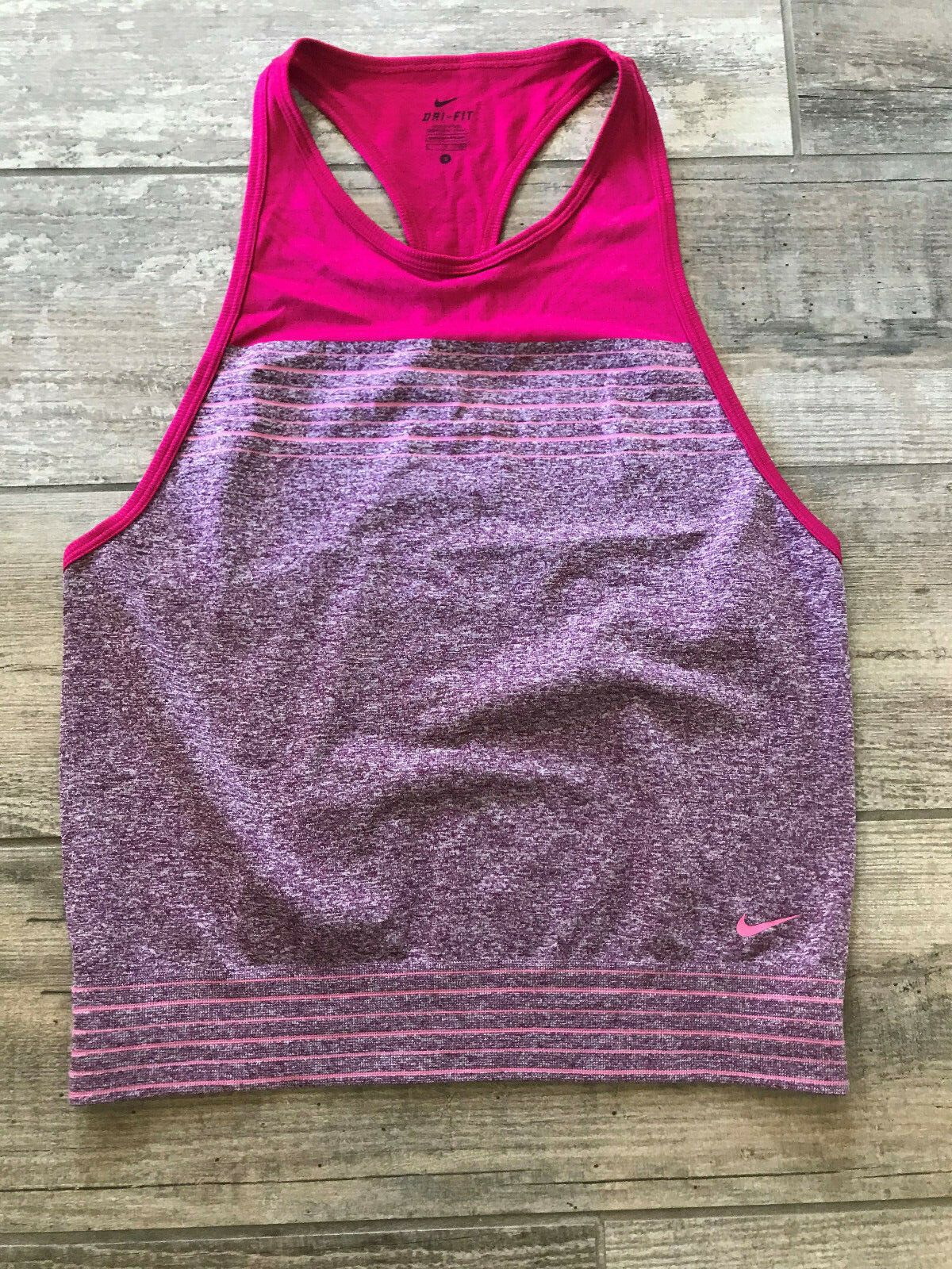 Nike Dry Dri Fit Training Tank Razor Back Pink and Purple Size S Women’s