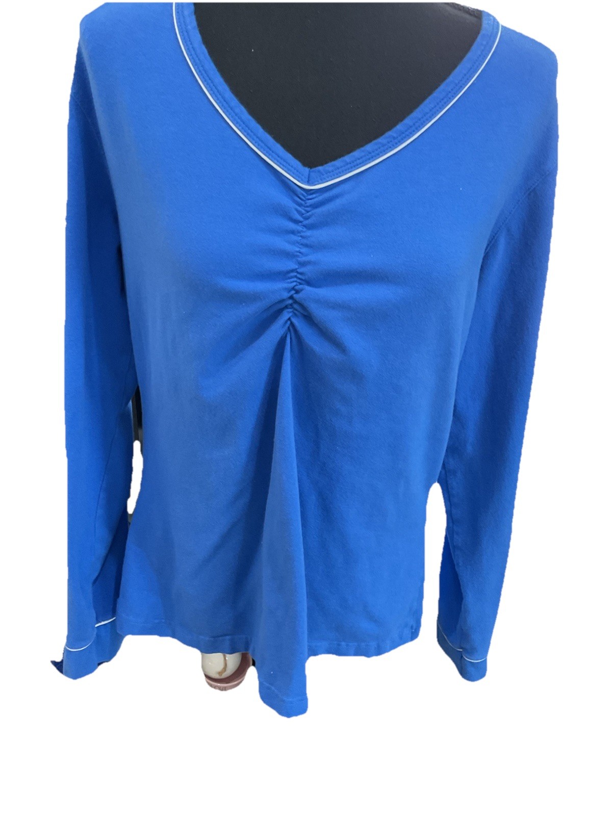 Pro Spirit Womans Athletic Gear Blue Long Sleeve Stretchy Top SZ XL