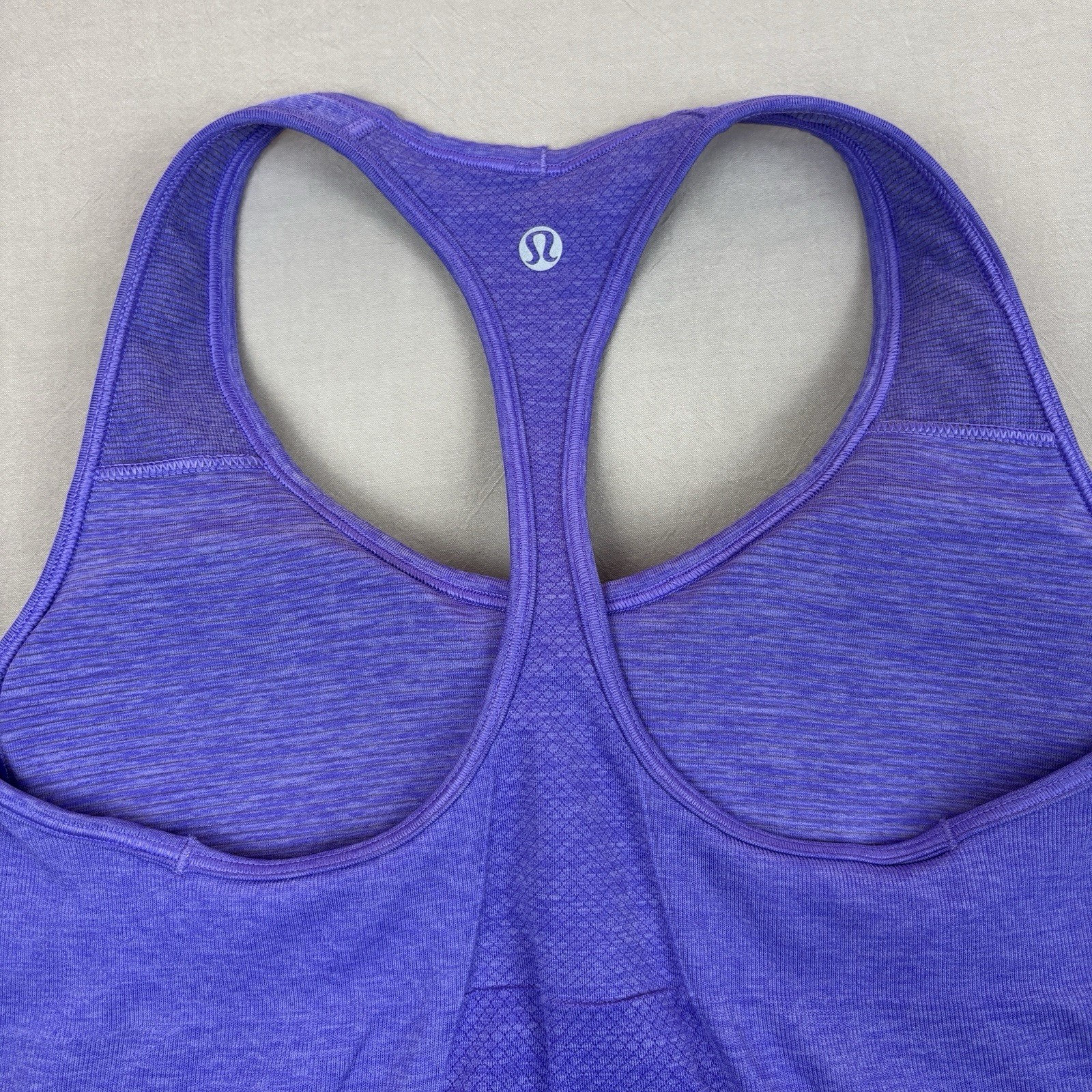 Lululemon Ebb & Flow Racerback Tank Top Size 8 PowerPurple Workout Yoga Exercise