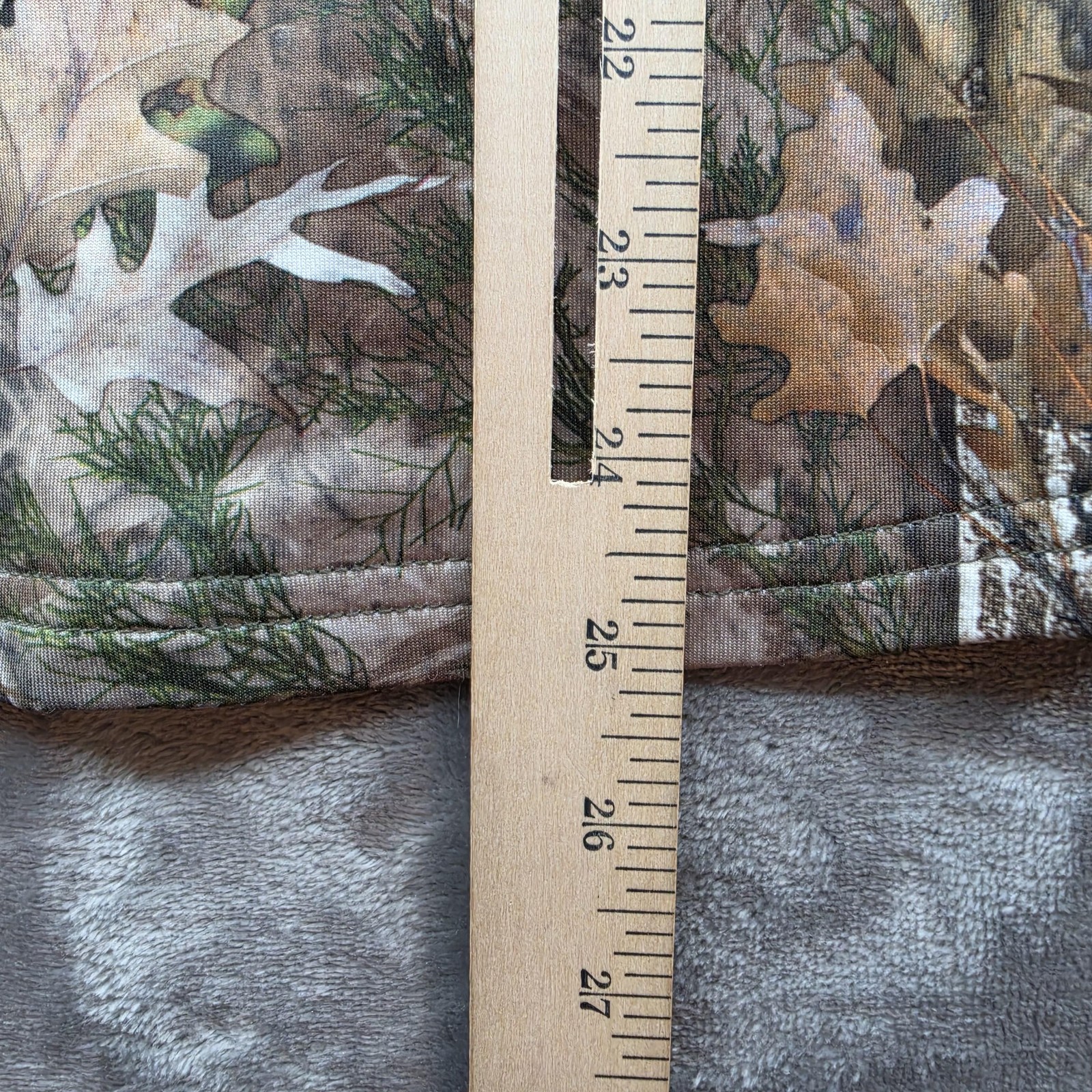 SHE Outdoor Pullover Womens Small Brown Camo 1/4 Zip Stretch Hunting Shirt