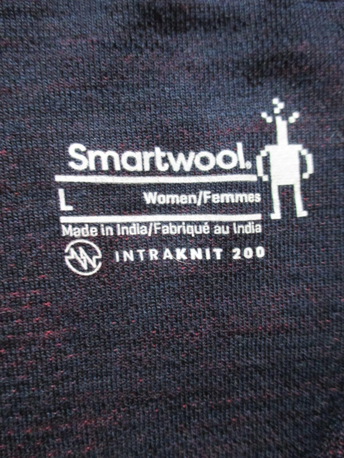 Smartwool Pullover Womens Large Red Intraknit 200 1/4 Zip Base Layer Thermal Top