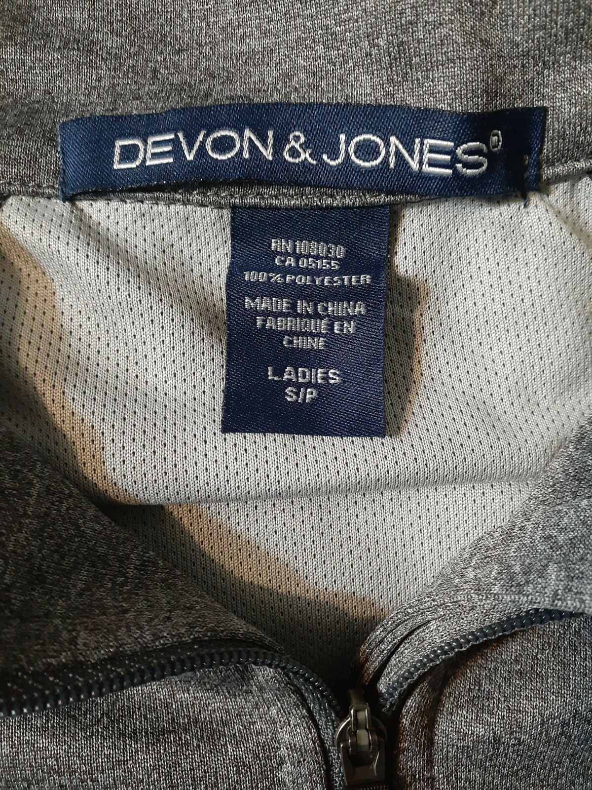 Devon & Jones Ladies’ Stretch Tech-Shell Compass Full-Zip Small Gray DG420W