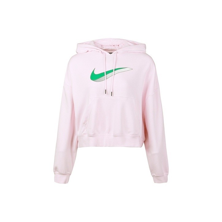 Nike 3D Logo Print Cropped Sports Sweatshirt for Women in Pink