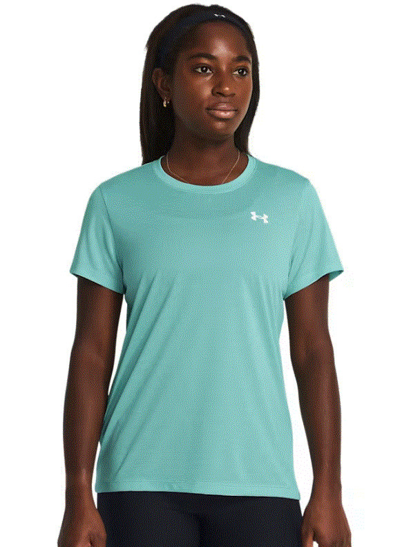 Under Armour Women’s Tech Bubble SS Shirt -Radial Turquoise -Medium-New Tags