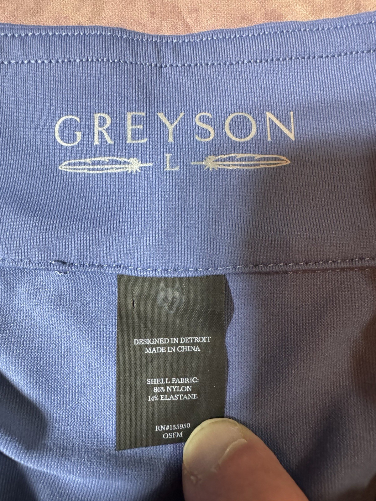 Greyson Halley 1/4 Zip Pullover Womens Large Performance Golf Shirt Blue-Gray