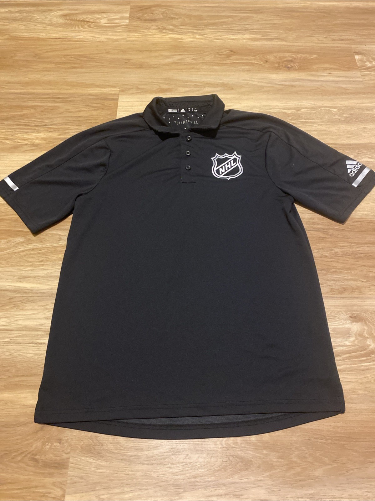 Adidas Climachill NHL Shield Logo Polo Shirt Women’s Small Black Golf