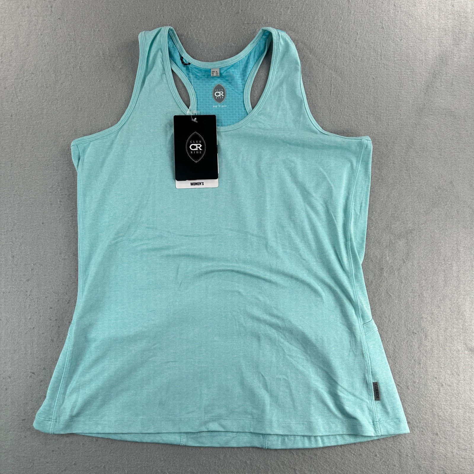 Club Ride Tank Top Shirt Womens XL Blue Racerback Cycling Athletic Trixie Bike