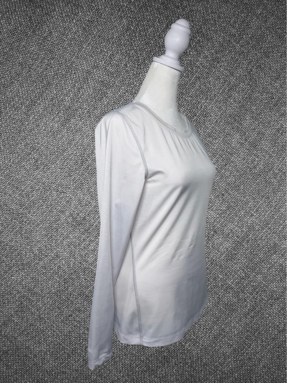 White Long Sleeve Performance Athletic Base Layer