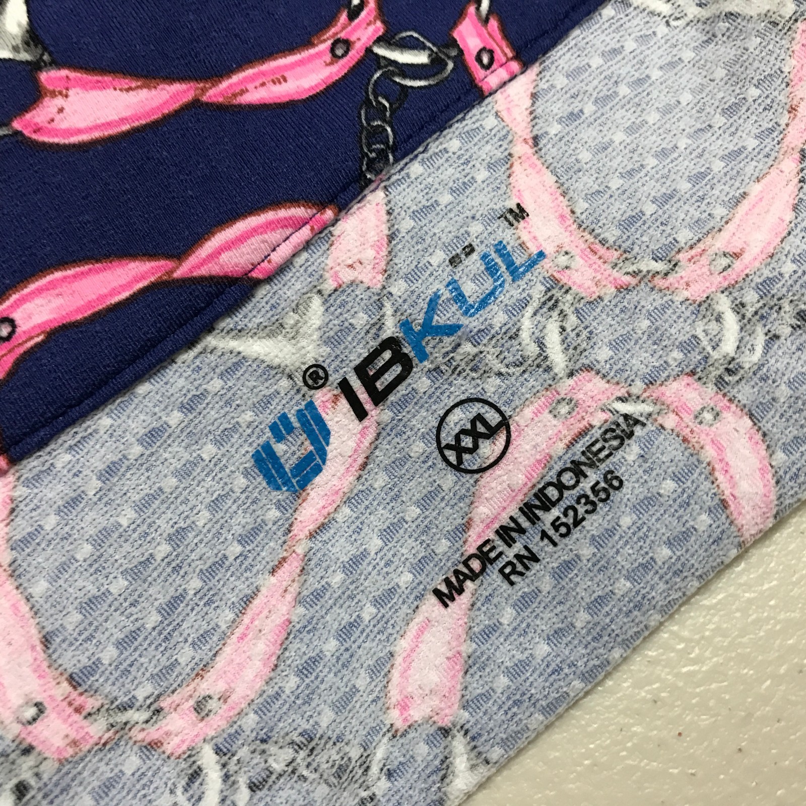 Ibkul Women’s Long Sleeve Sun Shirt 1/4 Zip Blue Pink Equestrian Print Top XXL
