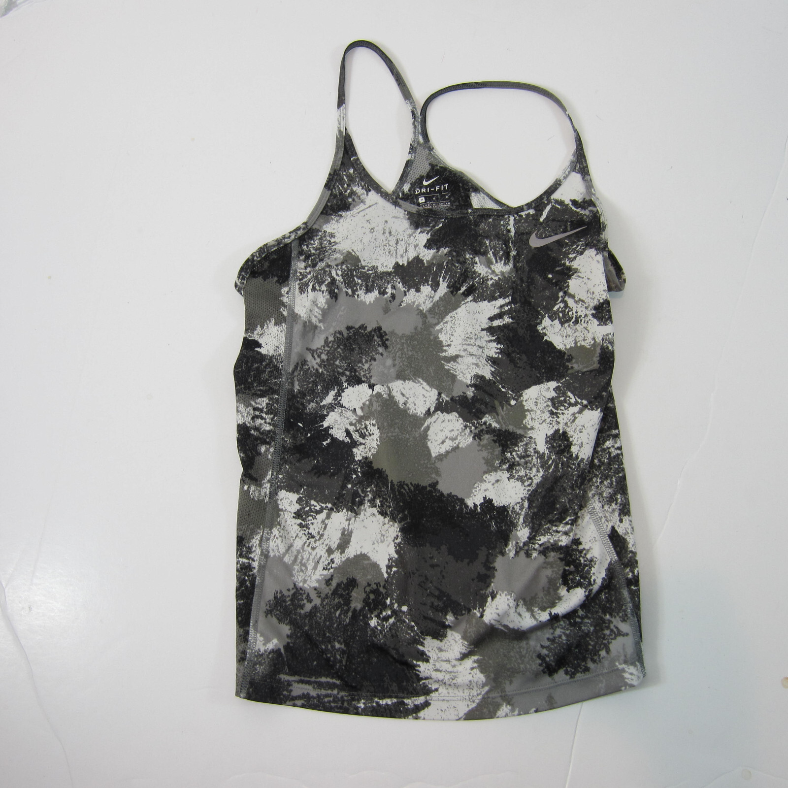 Nike women’s tank Dri-fit Miler black white gray medium