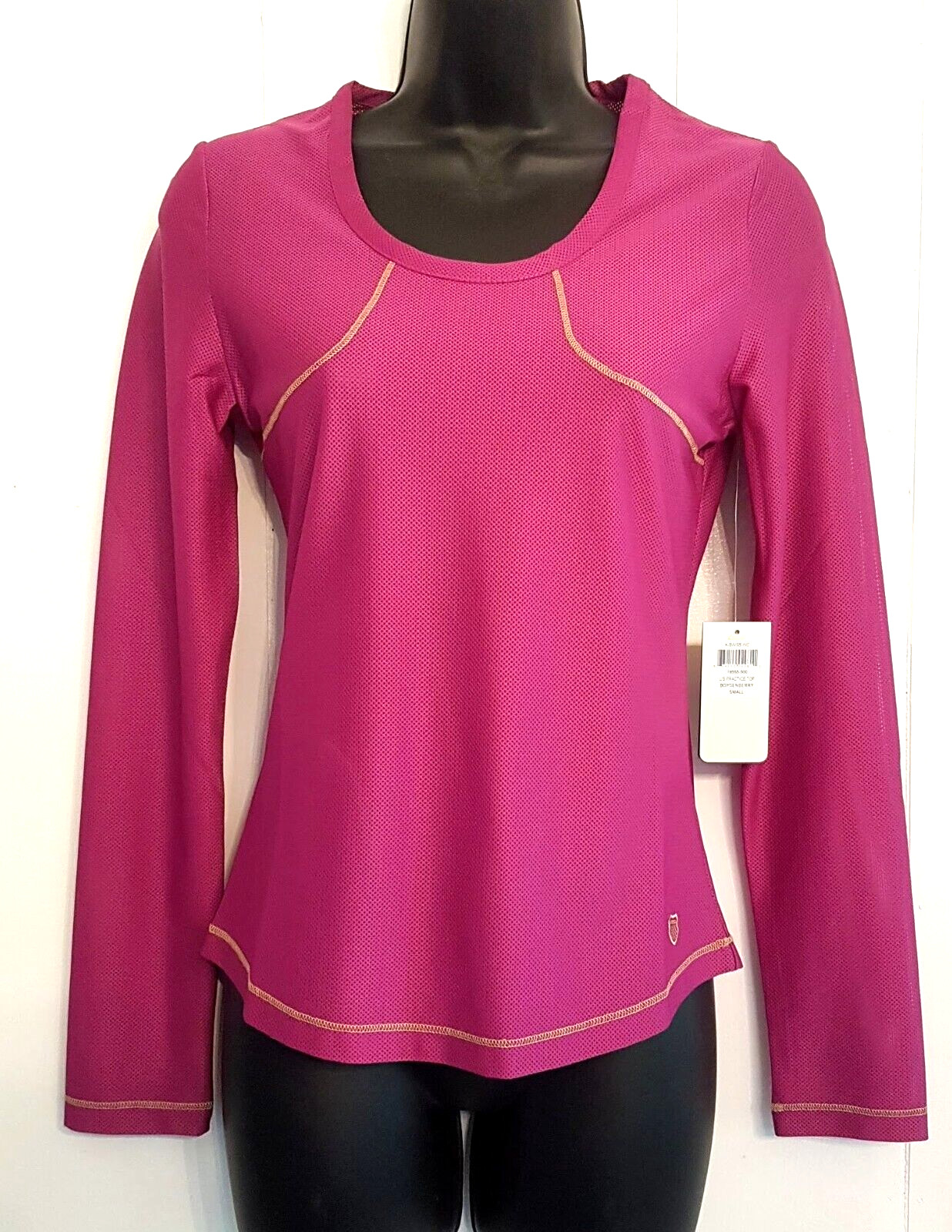 NWT K-Swiss Practic Top size Small Boysenberry Gold Shield Logo Lite Weight Mesh