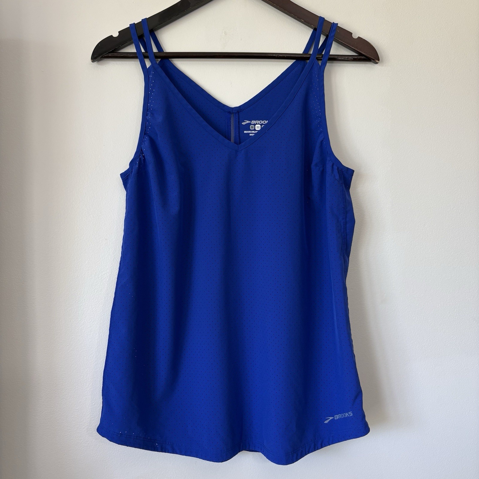 Brooks Running Tank Top Royal Blue Size Medium Training Workout Active Summer