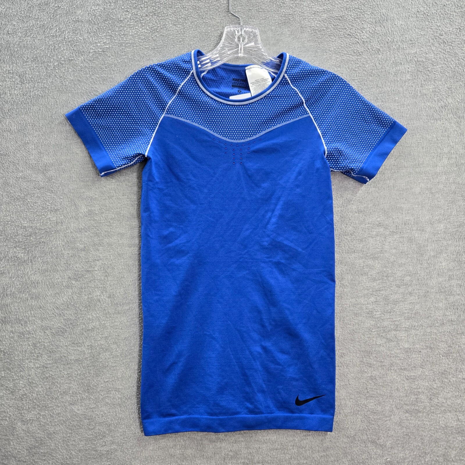 Nike Pro Women Activewear Top Small Blue Shirt Hypercool Limitless Training