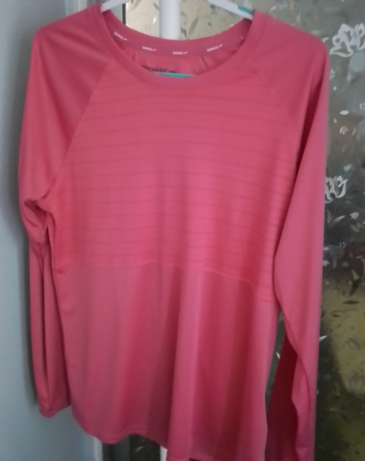 Speedo Womens Long Sleeve Pink Coral Activewear Shirt Size XXL